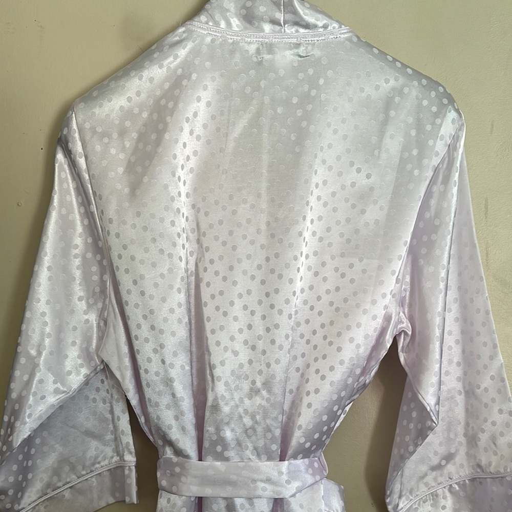 Miss Elaine Purple Wrap-Style Robe with Shawl Collar - Picture 3 of 8